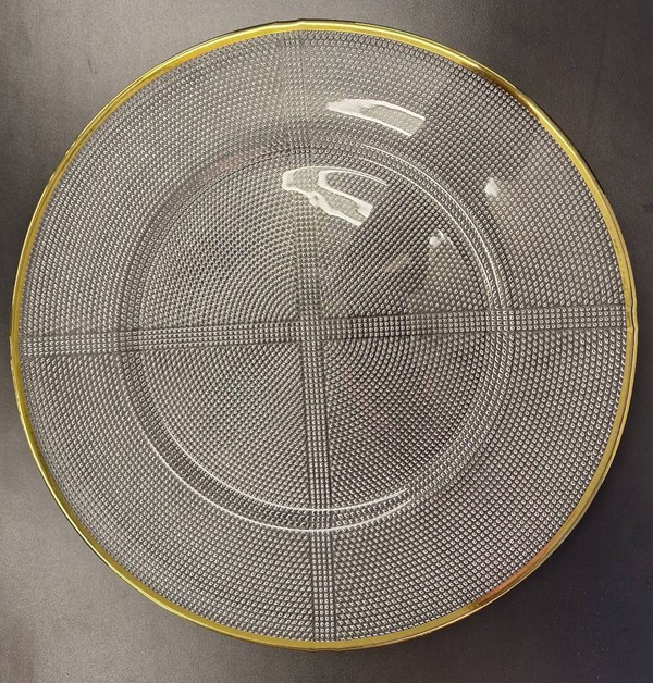 Gold rim charger plate for sale