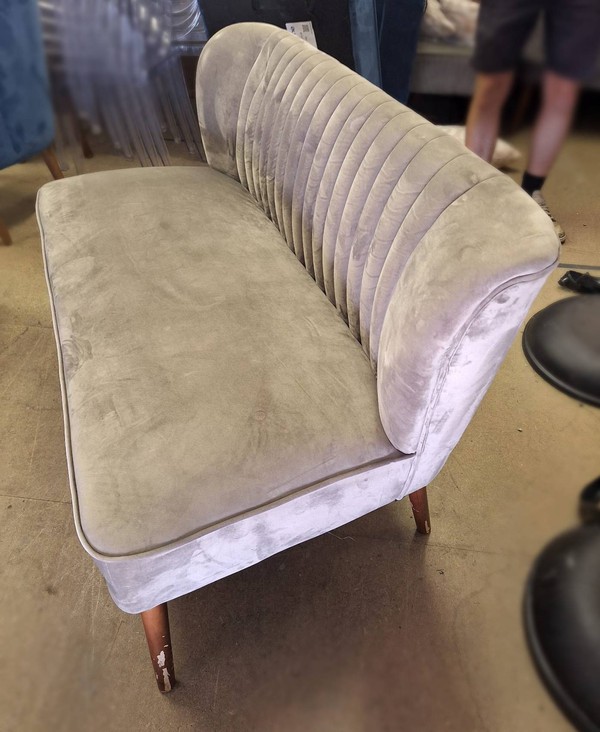 Commercial Grey velvet sofa