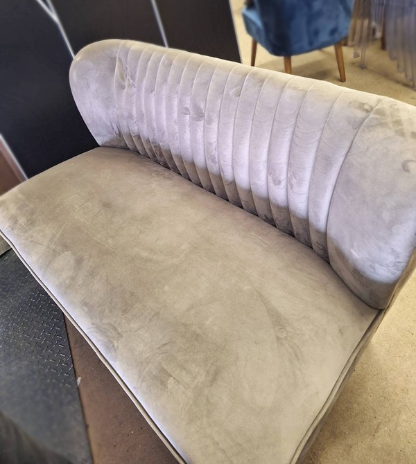 Grey velvet sofa for sale