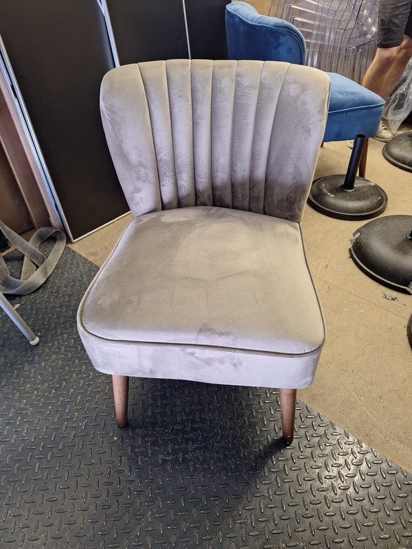 Grey velvet chairs