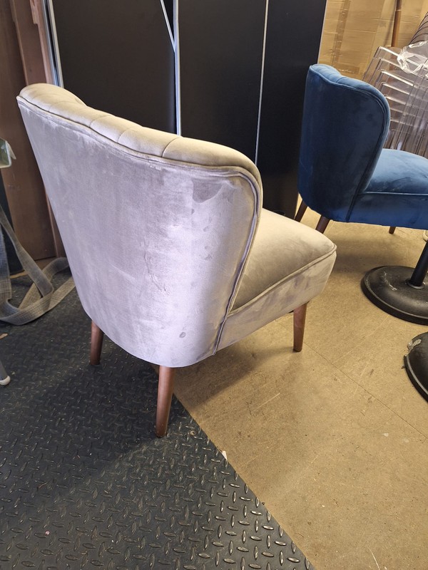 Velvet chairs in grey