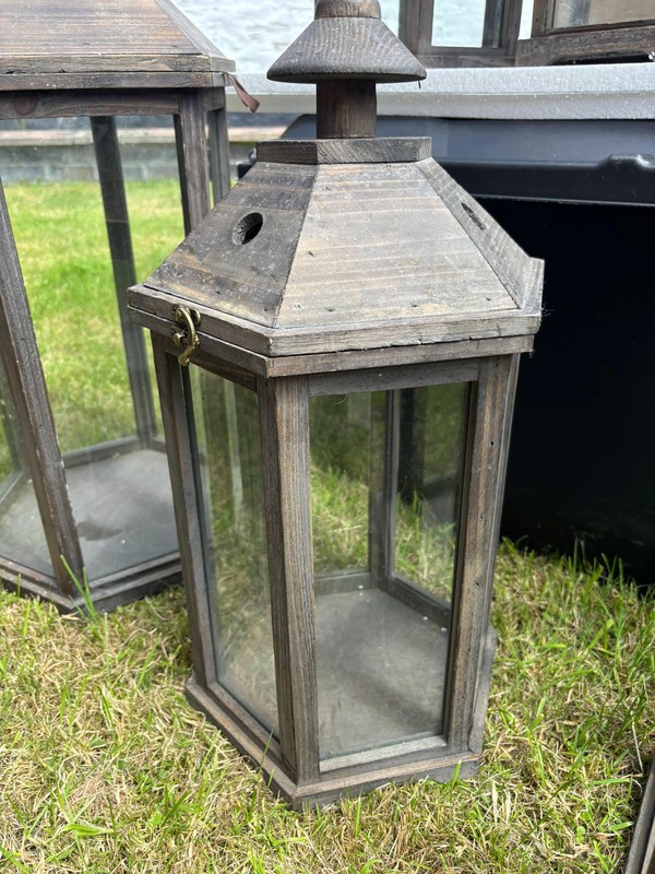 7x Rustic Lanterns