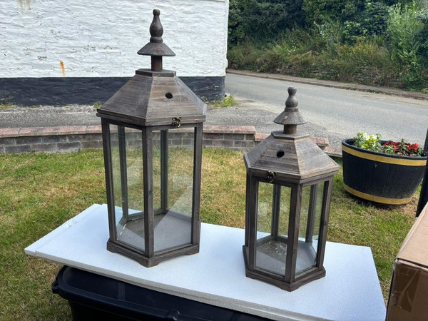 Wood And Glass Lanterns