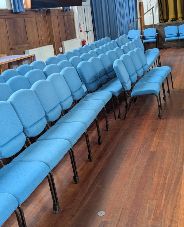 Blue Church Chairs For Sale