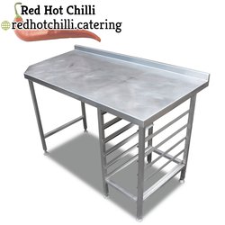 1.5m Stainless Steel Table  with racking
