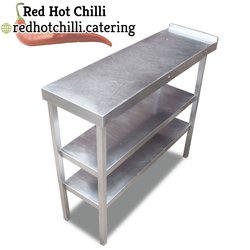 0.35m Stainless Steel Table with shelves