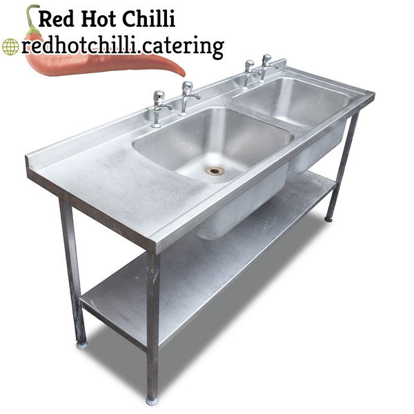 1.8m Stainless Steel Double Bowl  Sink