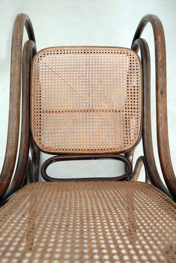 Bentwood rattan vintage rocking chair