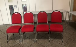 24x Red Banqueting Chairs For Sale