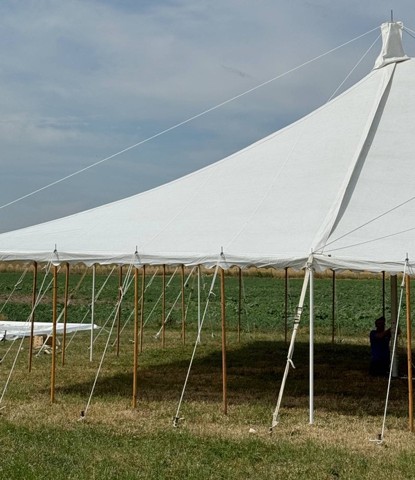 40ft canvas traditional marquee end