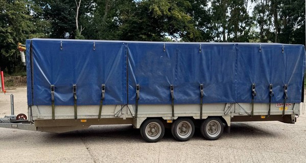20ft Drop side trailer with cover