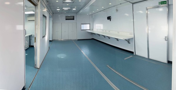 Twin pod exhibition truck