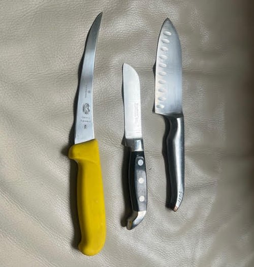 3x Commercial Kitchen Knives 3x Commercial Kitchen Knives