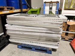 Secondhand 6ft Plastic Trestle Table For Sale