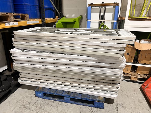 Secondhand 6ft Plastic Trestle Table For Sale
