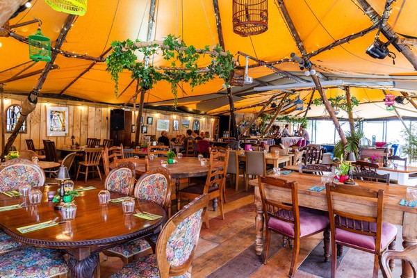 Inside the tipi