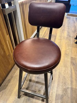 Paul Frampton CHUPPO HYDE – Steel Framed Bar Stool With Leather Upholstery