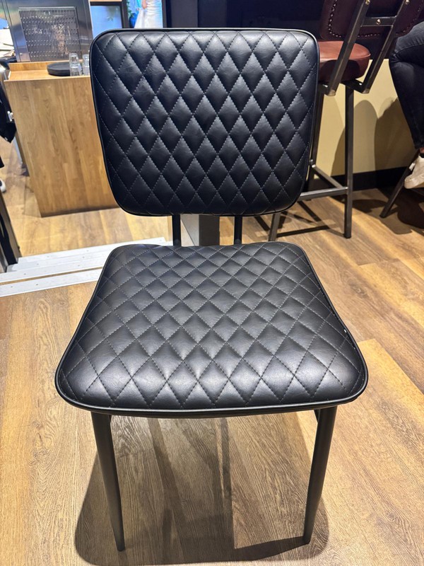 Black leather chairs