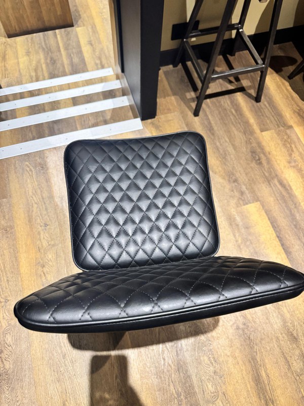 Leather dining chairs in black