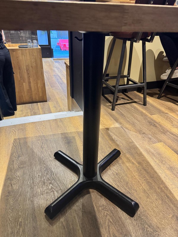 Square solid wood pedestal table