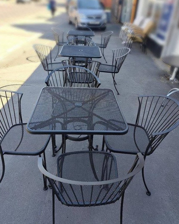 Secondhand Bistro Chairs and Tables For Sale