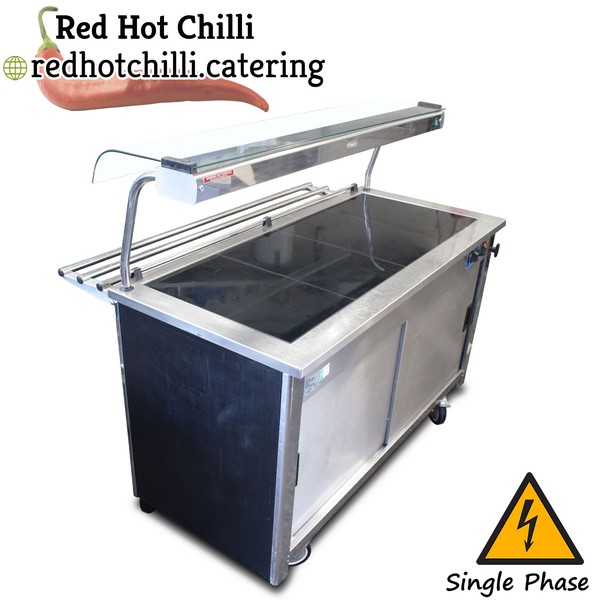 Carvery serving trolly with tray slide