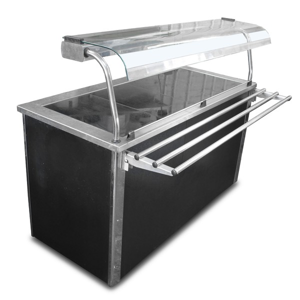 Serving trollies with tray slide