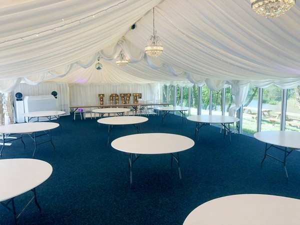 9m pleated ivory lining