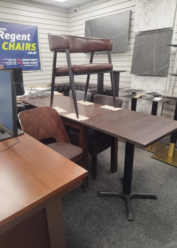 Secondhand Dark Walnut Square Restaurant Table Top For Sale