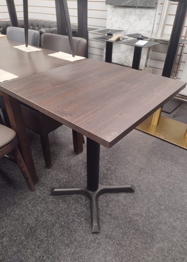 Secondhand Dark Walnut Square Restaurant Table Top For Sale