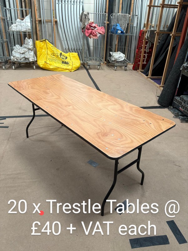 6ft x 2ft 6" Trestle Tables for sale