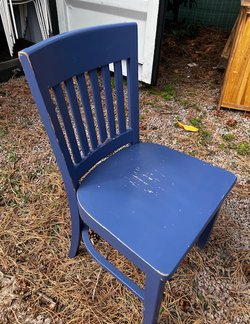 Blue Cafe Chair For Sale