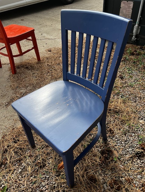 Blue Cafe Chair