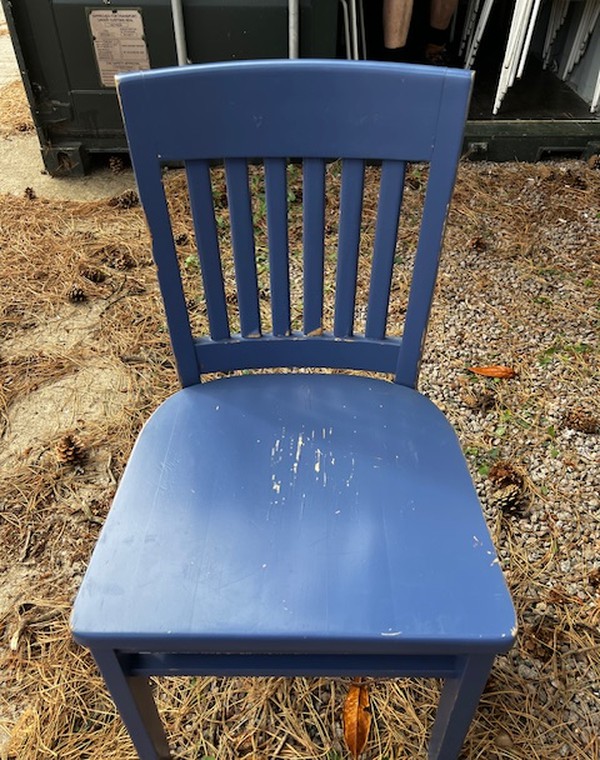 Secondhand Blue Cafe Chair