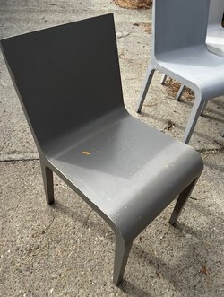 11x Dark Grey Bistro Chairs For Sale