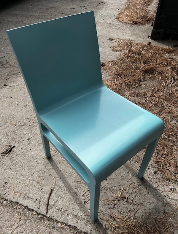 Blue Cafe Chairs For Sale
