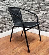 Black Rattan Bistro Chair
