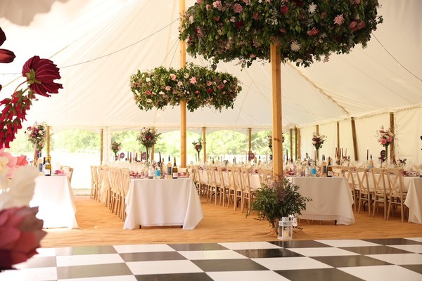 Wedding marqee interior